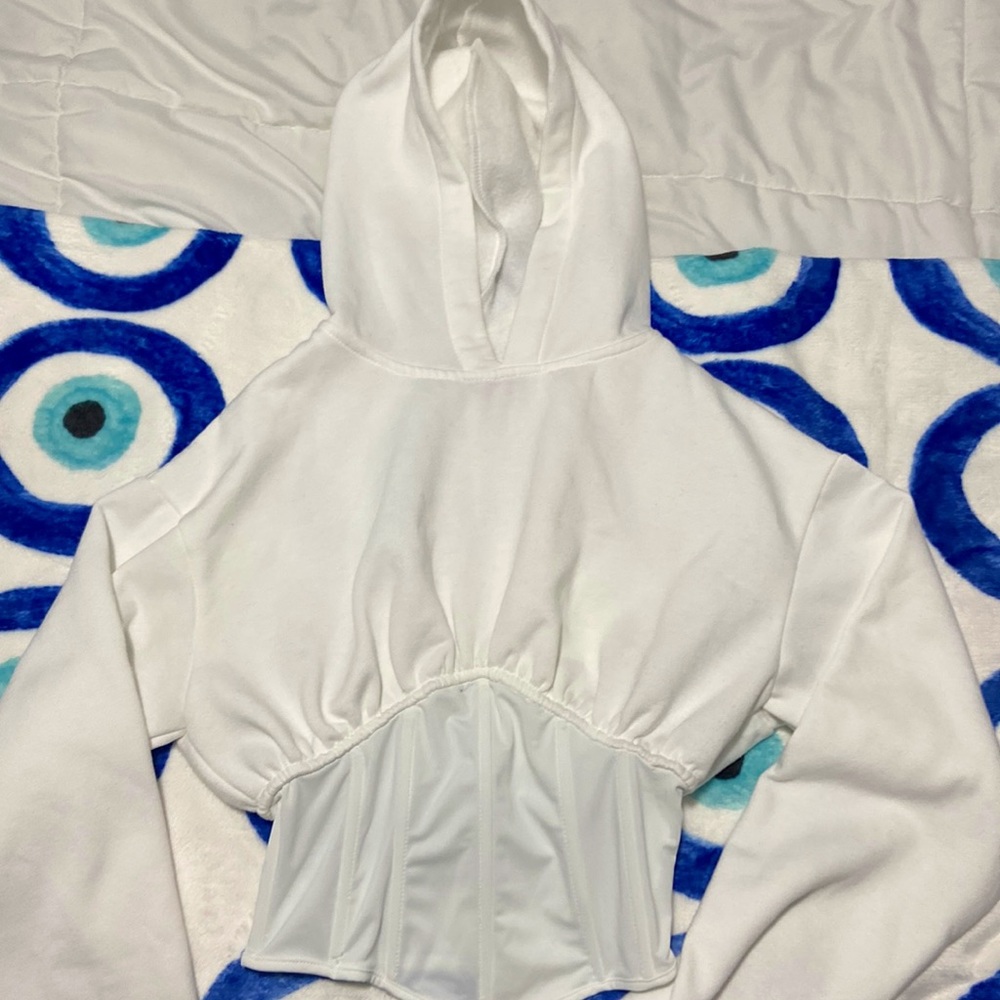 Edikted Cropped Corset Hoodie